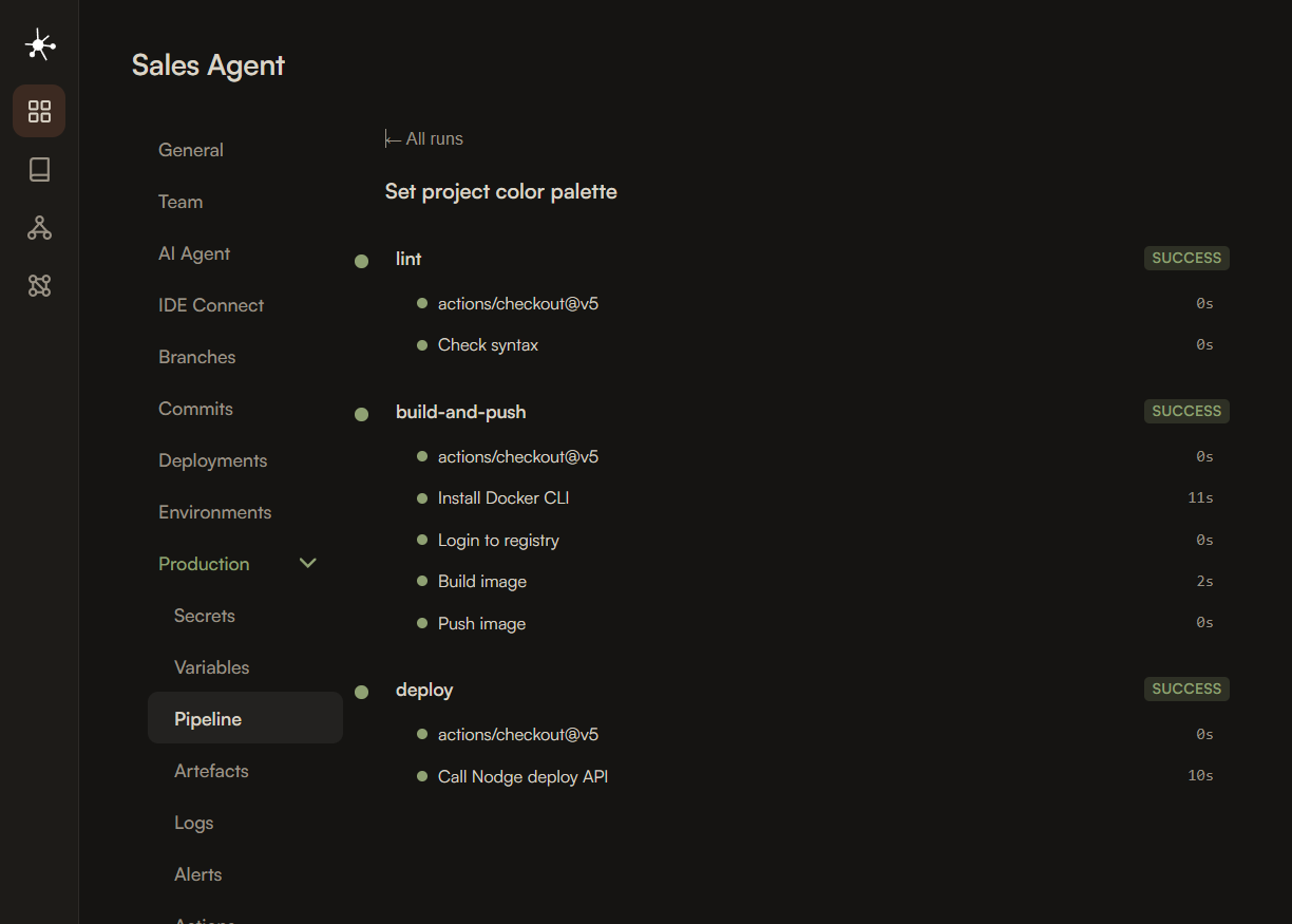 First commit deployed live on Nodge