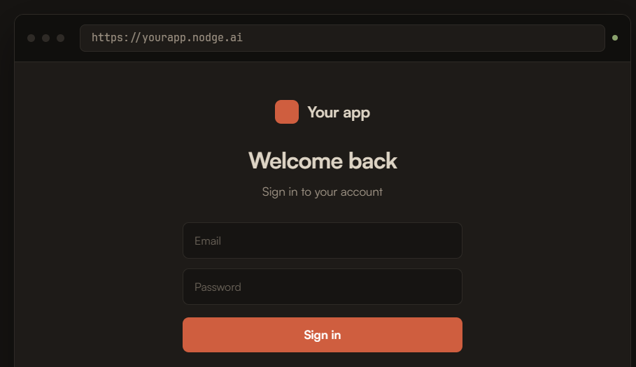 Your app live on a real web address